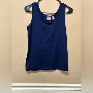 Chicos Nylon Blend Shell Tank Blue Size 0 (US S/4)